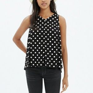 Rare Madewell Polka Dot Swing Crop Top